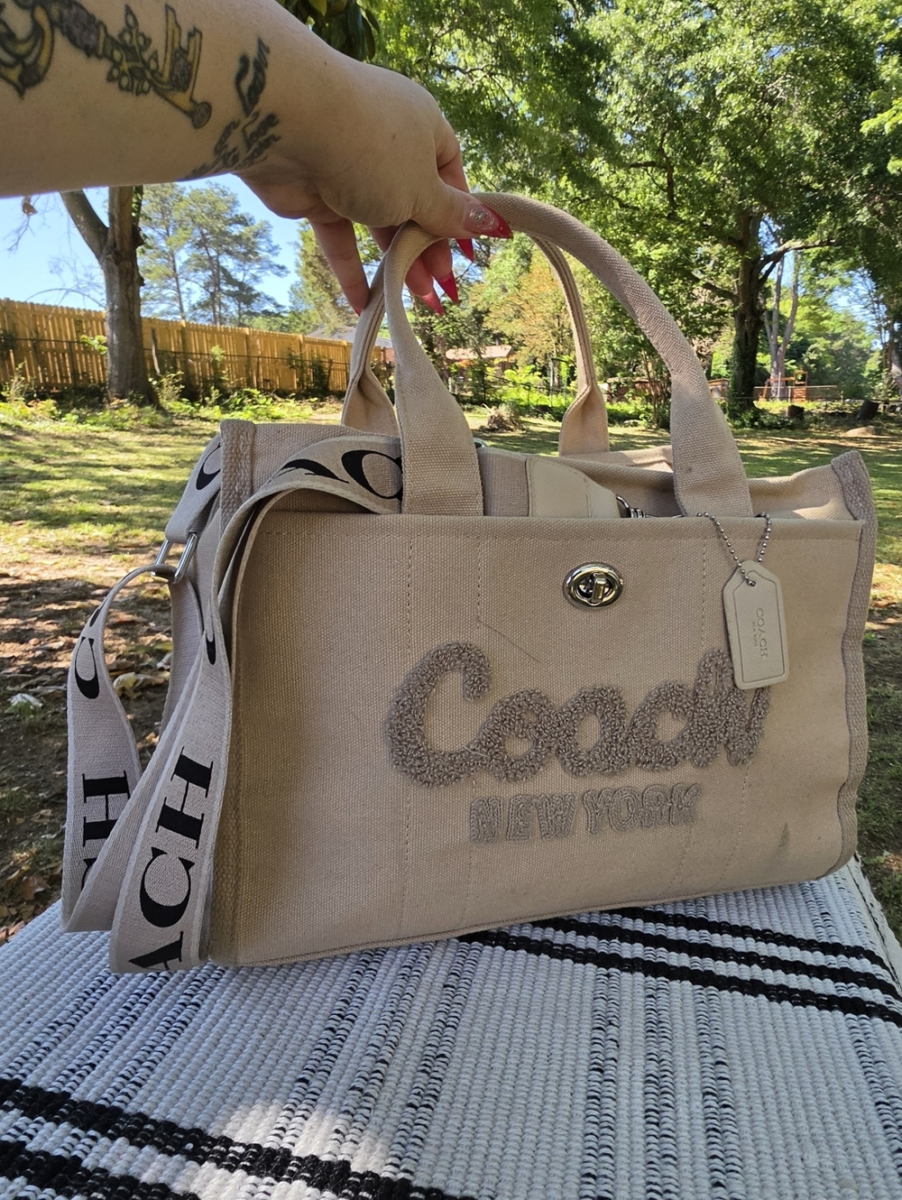 COACH Cargo Medium Canvas Tote Bag